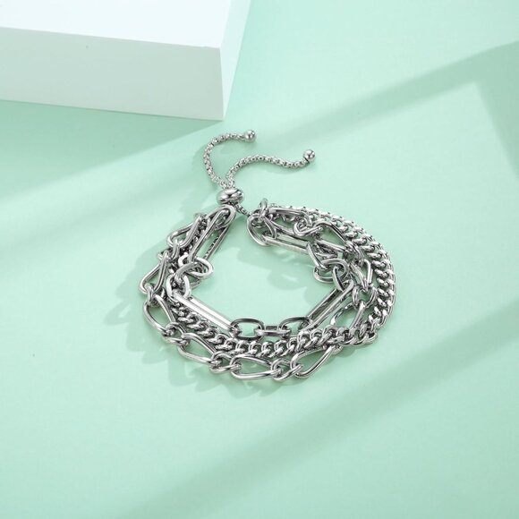 14K Gold Bracelets for Women Adjustable Slider Bracelet Bangle Bracelets for Wom - Picture 5 of 8